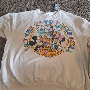 Disney Cream Sweatshirt with Character Design